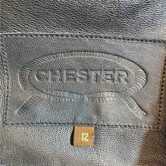 CHESTER Black soft Lambskin/Kid Leather Jacket, wide sleeves, cape illusion - Picture 7 of 12